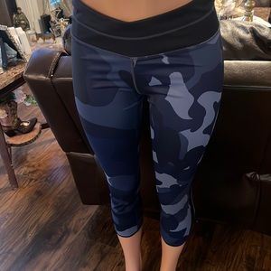 Athleta Blue Camo Leggings